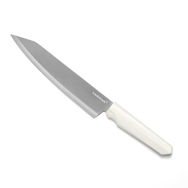 Bộ dao 5 món LocknLock gồm 4 dao, 1 khối đỡ dao dán tường bằng PP - Màu Ivory - CKK307S5, , large image number null